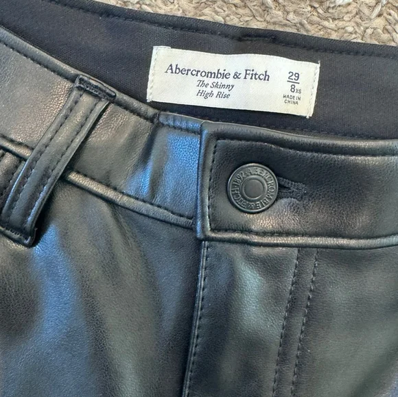 Abercrombie & Fitch High Rise Faux Leather Pants - Picture 1 of 5